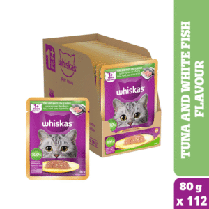 Whiskas Tuna & White Fish Adult (1+ Years) Cat Wet Food - 28x80g