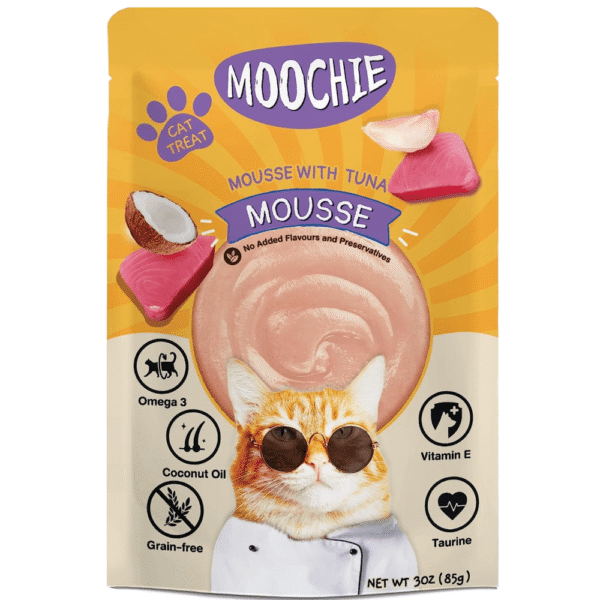 Moochie Mousse with Tuna Grain Free Cat Treats - 12x85g