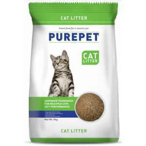Purepet Lavender Scented Clumping Cat Litter - 10kg