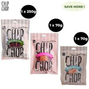 Chip Chops Roast Duck Strips, Sun Dried Chicken Jerky and Chicken and Codfish Rolls Dog Treats Combo (Pack of 3) - Pack of 3