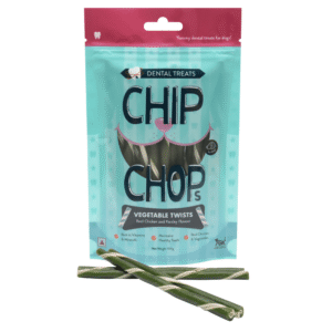 Chip Chops Vegetable Twists Real Chicken and Parsley Flavoured Dog Treats - 100g
