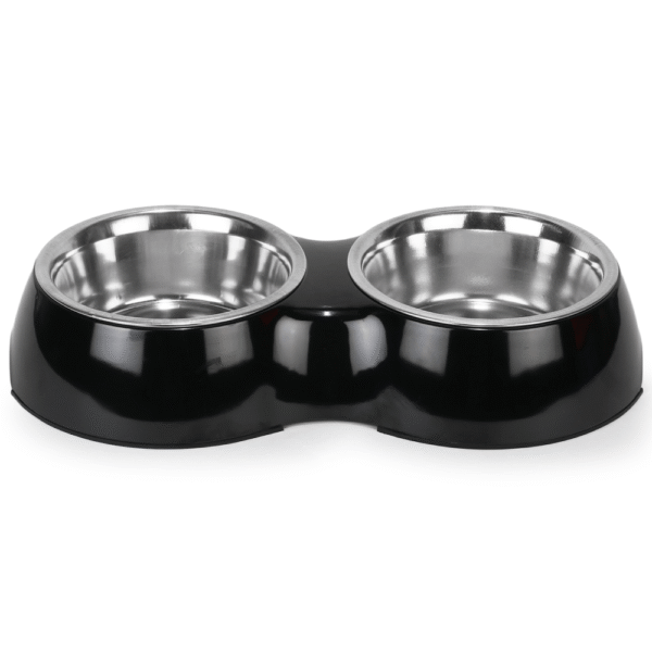 Basil Double Melamine Bowl Dinner Set for Dogs and Cats - 2x800mL