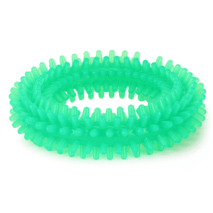Basil Teething Ring Chew Toy for Dogs | For Medium Chewers (Green)(10cm) - 10cm