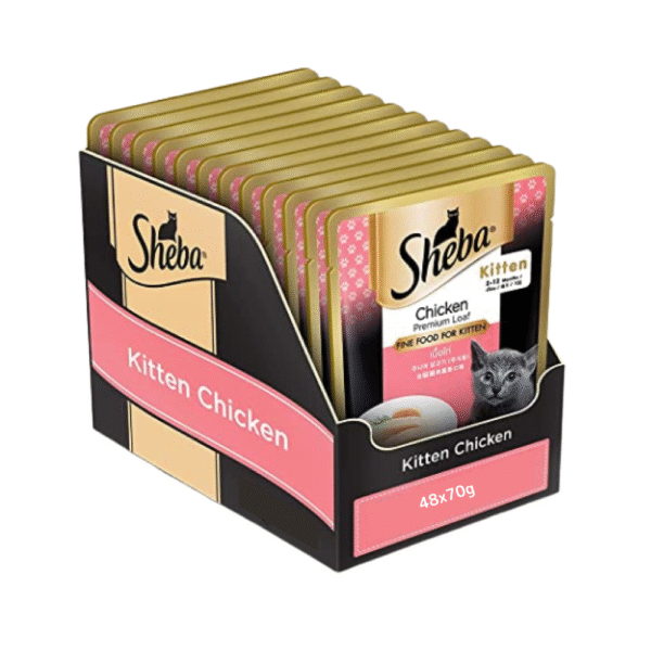Sheba Chicken Loaf Rich Premium Kitten (2 to 12 Months) Fine Cat Wet Food - 96x70g