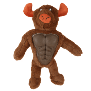 Basil Big Bull Plush Toy with Squeaky TPR for Dogs and Cats - 40cm