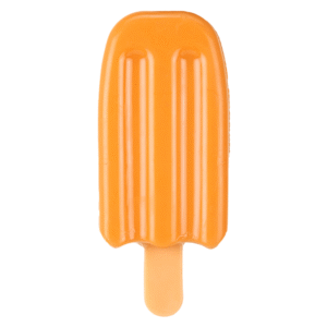 Basil Ice Cream Shaped Cool Lick Silicon Chew Toy for Dogs (Orange) - 15cm
