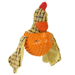 Basil Bird Shaped Plush Toy with Squeaky Neck for Dogs - 15cm