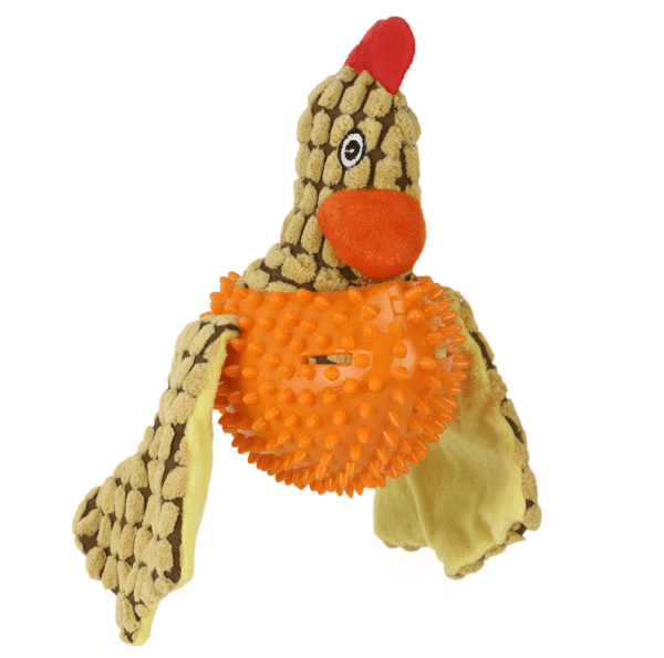 Basil Bird Shaped Plush Toy with Squeaky Neck for Dogs - 15cm