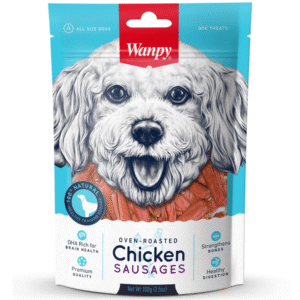 Wanpy Oven Roasted Chicken Sausages Dog Treats - 100g