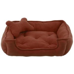 Fluffy's Luxurious Reversible Soft Polyster Filled Bed for Dogs and Cats (Brown) - L