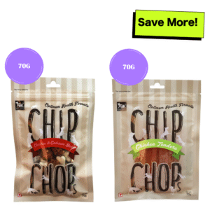 Chip Chops Chicken & Calcium and Chicken Tenders Bone Dog Treats Combo - 70g+70g