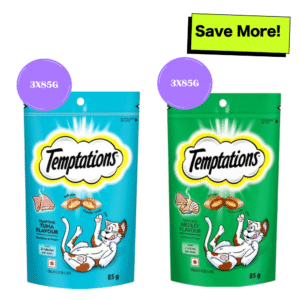 Temptations Tempting Tuna and Savoury Salmon Flavor Cat Treats Combo - 6x85g