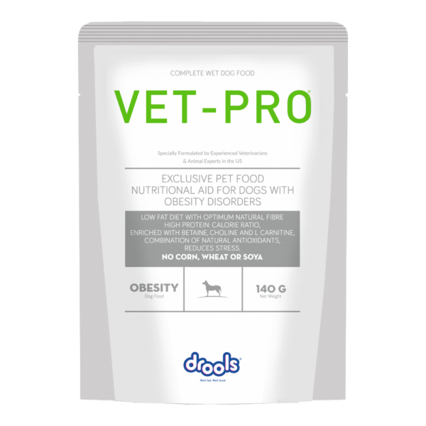 Drools VET PRO Obesity Pet Wet Food for Dogs - 15x140g