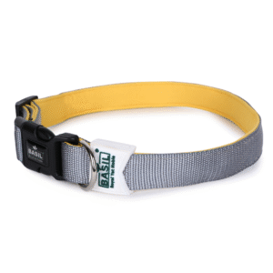 Basil Nylon Padded Collar for Dogs (Black) - L:16 -24in Neck