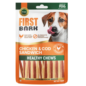 First Bark Chicken & Cod Sandwich Dog Treats - 200g