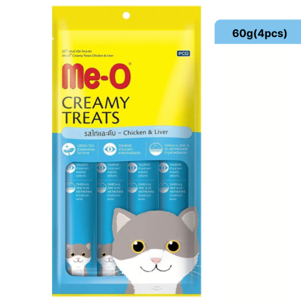 Me O Creamy Chicken & Liver Cat Treats - 3x60g(12pcs)