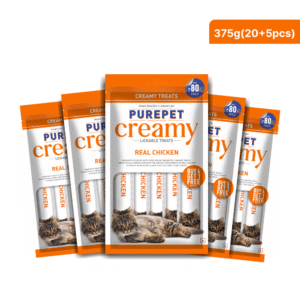 Purepet Real Chicken Lickable Creamy Treats for Cats - 24x15g(24pcs)