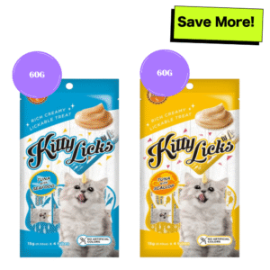 Kitty Licks Tuna Seafood and Tuna Scallop Cat Treats Combo - 60g+60g