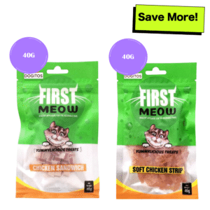First Meow Chicken Sandwich and Chicken Strip Cat Treat Combo - 40g+40g