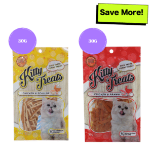 Kitty Treats Chicken with Scallop and Shrimp Flavour Cat Treats Combo - 30g+30g