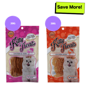 Kitty Treats Soft Chicken & Tuna and Chicken Sushi Cat Treats Combo - 30g+30g