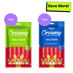 Drools Crab & Chicken and Real Chicken Creamy Cat Treats Combo - 375g+375g