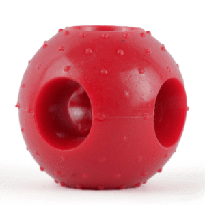 Drools Non Toxic Rubber Hole Ball Teething Toy for Puppies and Dogs | For Aggressive Chewers - 3in