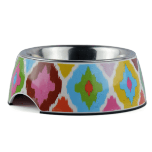 Basil Ikkat Print Melamine Bowl for Dogs and Cats - 200mL