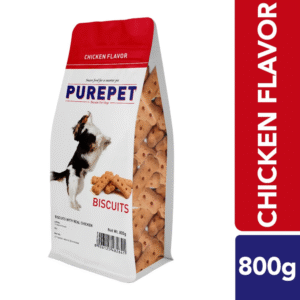 Purepet Chicken Flavour Real Chicken Biscuit Dog Treats Pouch - 800g