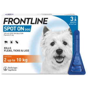 Boehringer Ingelheim Frontline Plus Tick & Flea Spot On for Dogs (2kg to 10kg) - 2.68ml x 3 Pipette