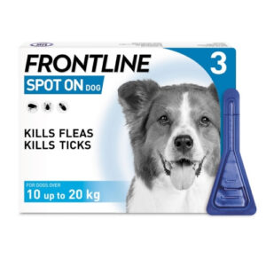 Boehringer Ingelheim Frontline Plus Tick & Flea Spot On for Medium Dogs (10kg to 20kg) - 2.68ml x 3 Pipette