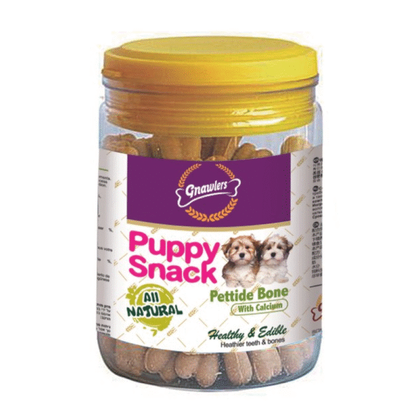 Gnawlers Puppy Snack Pettide Bone Dog Treats (Jar) - 2x180g