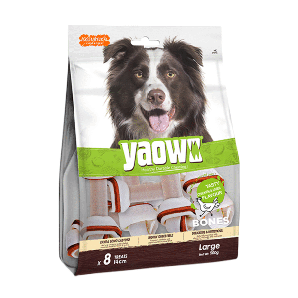 Gnawlers Yaowo Knotted Dog Treats (4 inch) - 2x500g