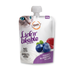 Gnawlers Yogurt Blueberry Lick n Likable Cat Treats - 100g