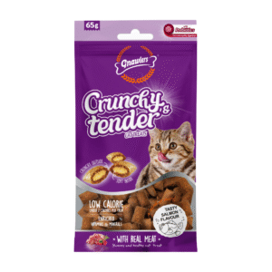Gnawlers Salmon Crunchy Tender Cat Treats - 2x65g