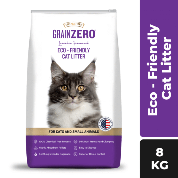 Signature Grain Zero Lavender Scented Cat Litter - 2x8kg