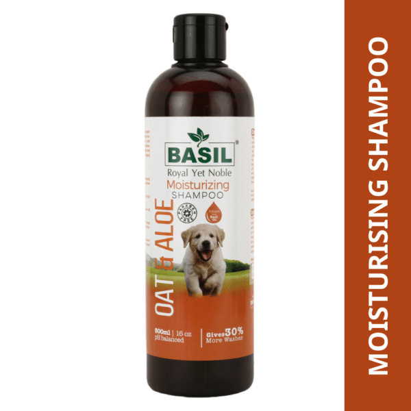 Basil Oat & Aloe Moisturising Shampoo for Dogs and Cats - 500mL