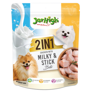 JerHigh 2in1 Milky & Stick Bite Dog Treats - 2x380g