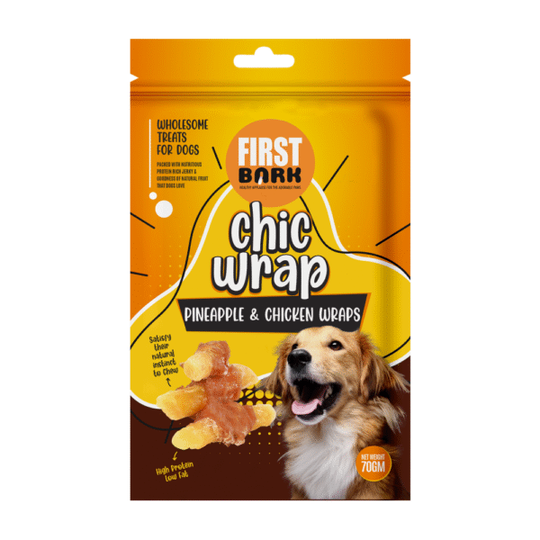 First Bark Pineapple & Chicken Wrap Dog Treats - 2x70g