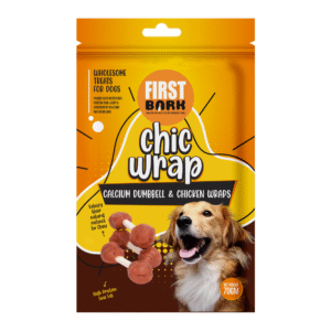 First Bark Calcium Dumbbell & Chicken Wrap Dog Treats - 2x70g