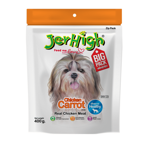 JerHigh Chicken Carrot Stick Dog Treats (400g) - 400g