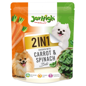 JerHigh 2in1 Carrot & Spinach Bite Dog Treats - 2x380g