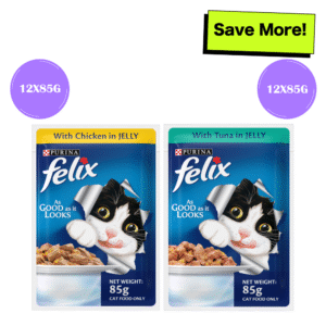 Purina Felix Chicken with Jelly and Tuna with Jelly Adult Cat Wet Food Combo - 24x85g