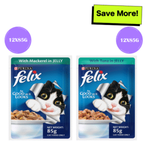 Purina Mackerel with Jelly and Tuna with Jelly Adult Cat Wet Food Combo - 24x85g
