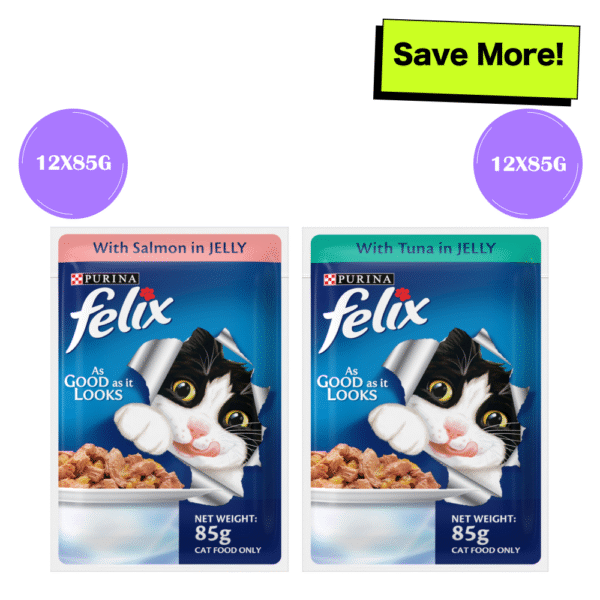 Purina Felix Tuna and Chicken with Jelly Kitten Cat Wet Food Combo - 24x85g
