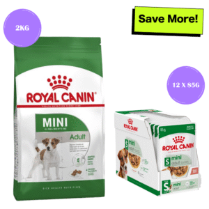 Royal Canin Mini Adult Dog Dry and Wet Food Combo - 4kg(Dry)+12x85g(Wet)