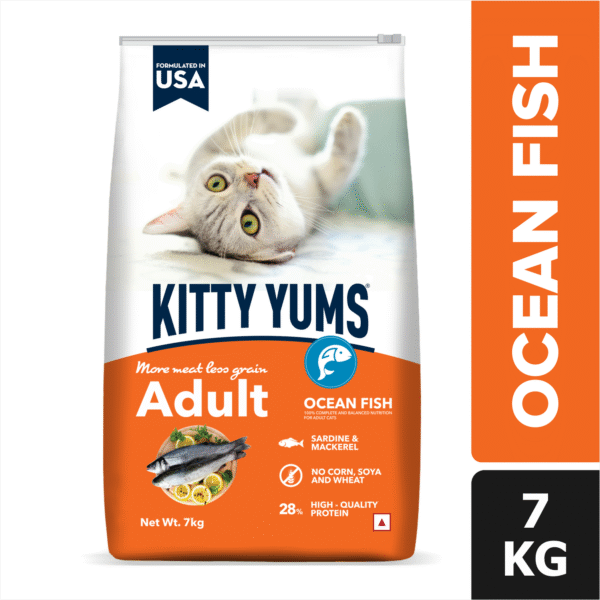 Kitty Yums Ocean Fish Adult (1+ years) Cat Dry Food - 7kg