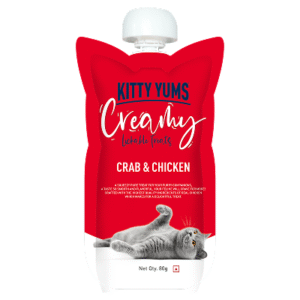 Kitty Yums Lickable Crab & Chicken Creamy Cat Treat(80g) - 80g