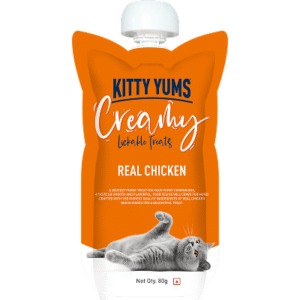 Kitty Yums Lickable Real Chicken Creamy Cat Treat - 12x80g