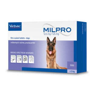Virbac Milpro Dewormer for Dogs - 2x2 Tablets